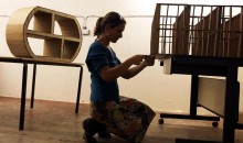 Making Cardboard furniture in the workshop space
